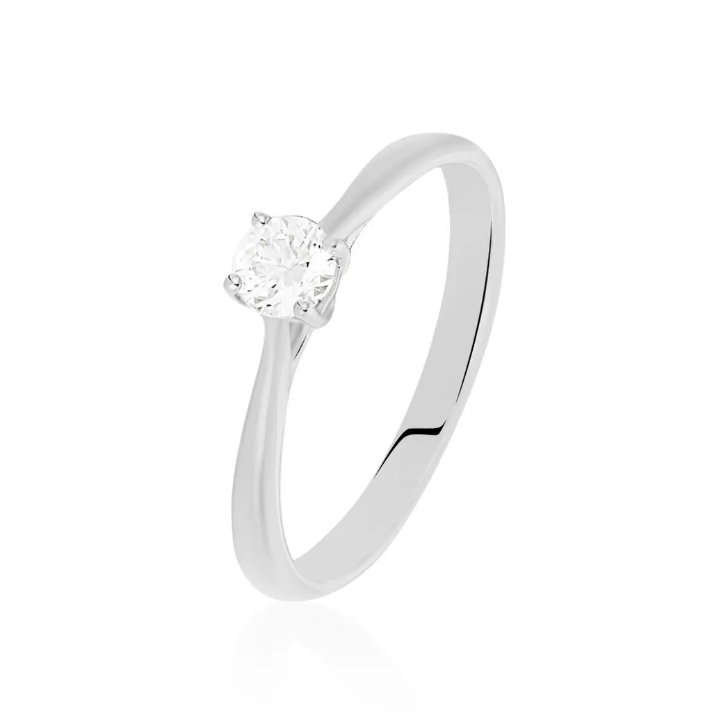 Histoire D'Or Bague Solitaire Victoria Or Blanc Diamant