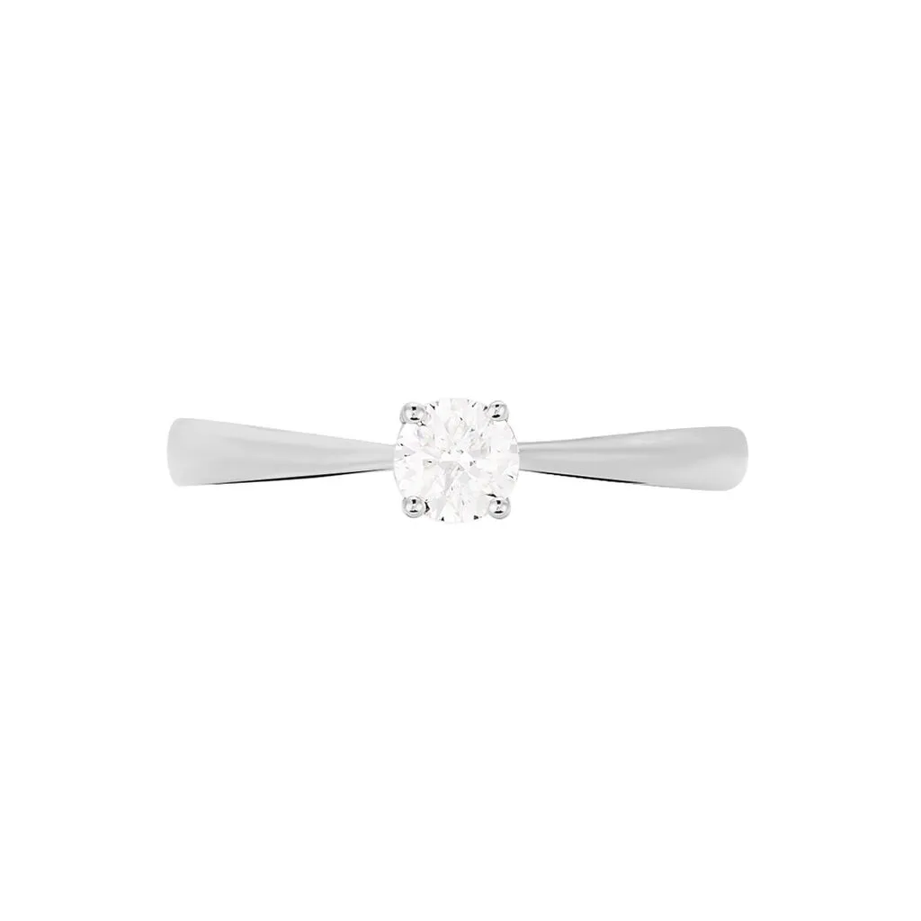Histoire D'Or Bague Solitaire Victoria Or Blanc Diamant – Image 2