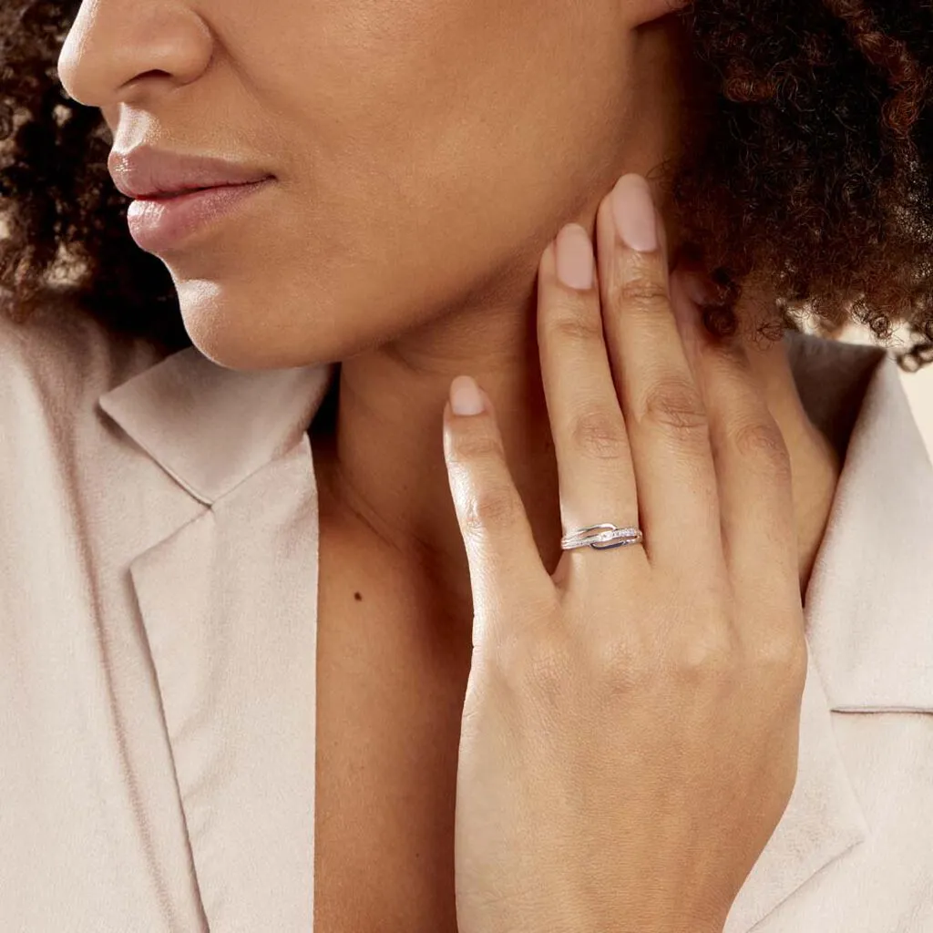 Histoire D'Or Bague Solena Or Blanc Diamant – Image 6