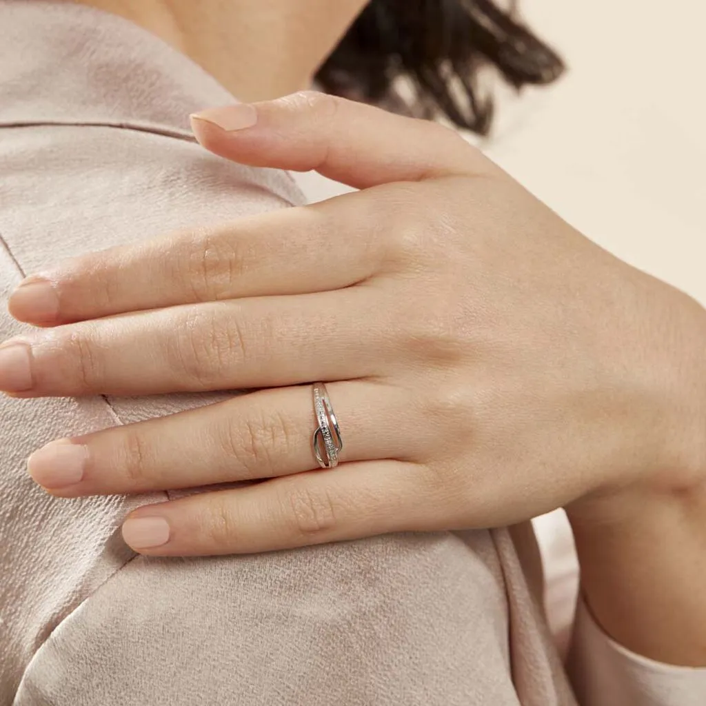 Histoire D'Or Bague Solena Or Blanc Diamant – Image 7