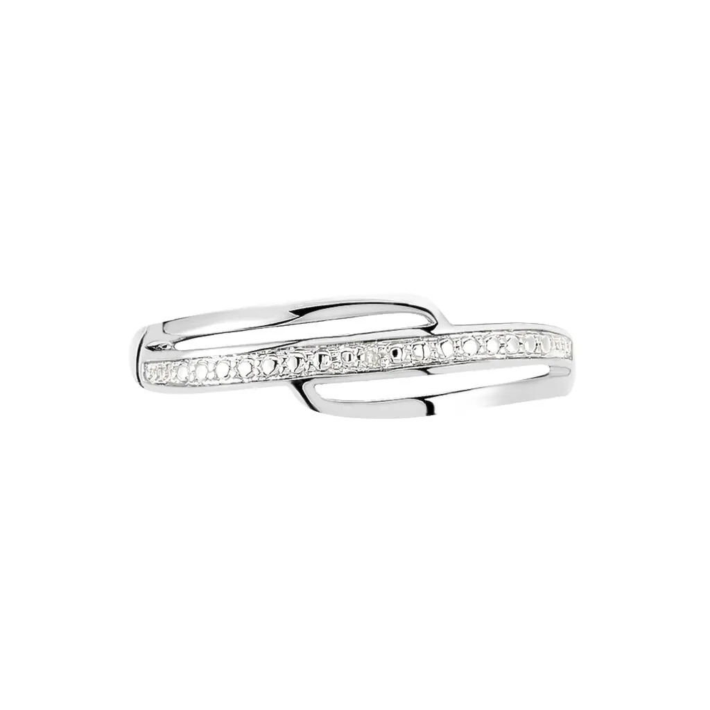 Histoire D'Or Bague Solena Or Blanc Diamant – Image 2