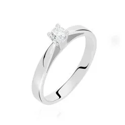 Histoire D'Or Bague Solitaire Tahyna Or Blanc Diamant