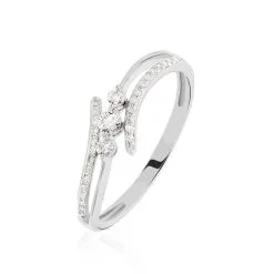 Histoire D'Or Bague Carey Or Blanc Diamant
