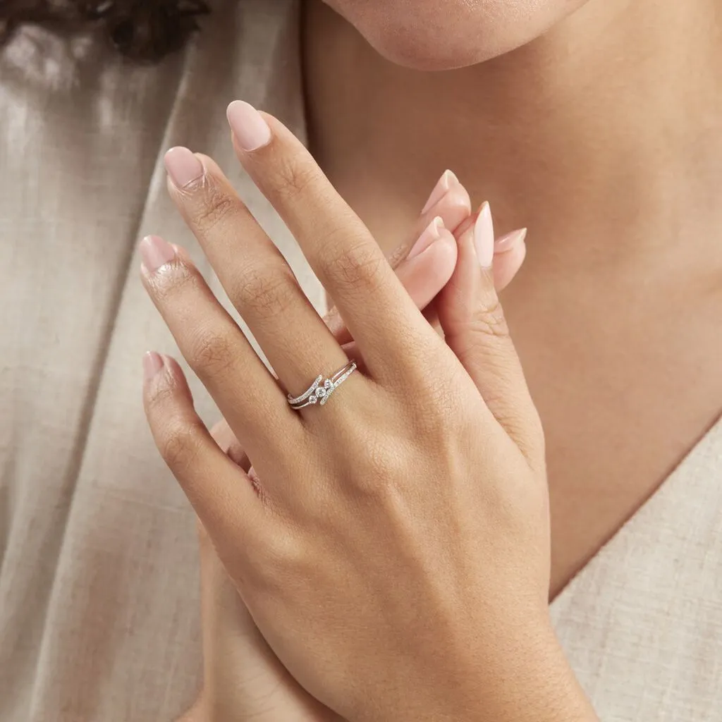 Histoire D'Or Bague Carey Or Blanc Diamant – Image 6