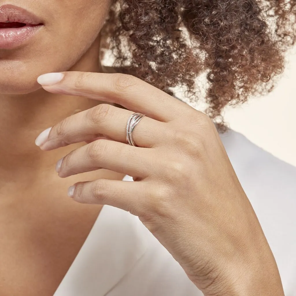 Histoire D'Or Bague Julianne Or Blanc Diamant Divers – Image 6