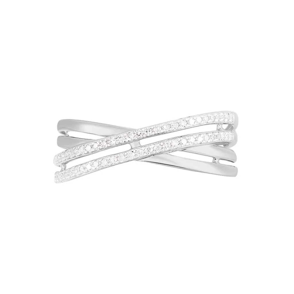 Histoire D'Or Bague Julianne Or Blanc Diamant Divers – Image 2