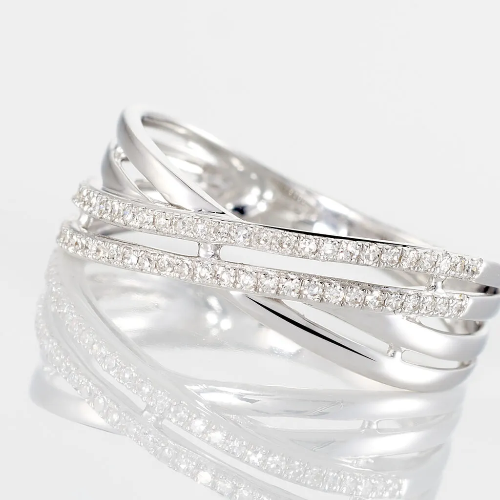 Histoire D'Or Bague Julianne Or Blanc Diamant Divers – Image 4