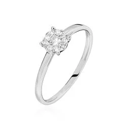 Histoire D'Or Bague Adeline Or Blanc Diamant