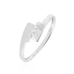 Histoire D'Or Bague Abbie Or Blanc Diamant