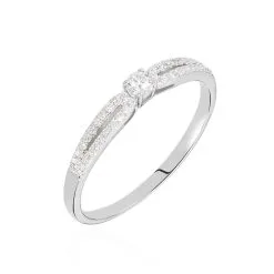 Histoire D'Or Bague Solitaire Katalina Or Blanc Diamant