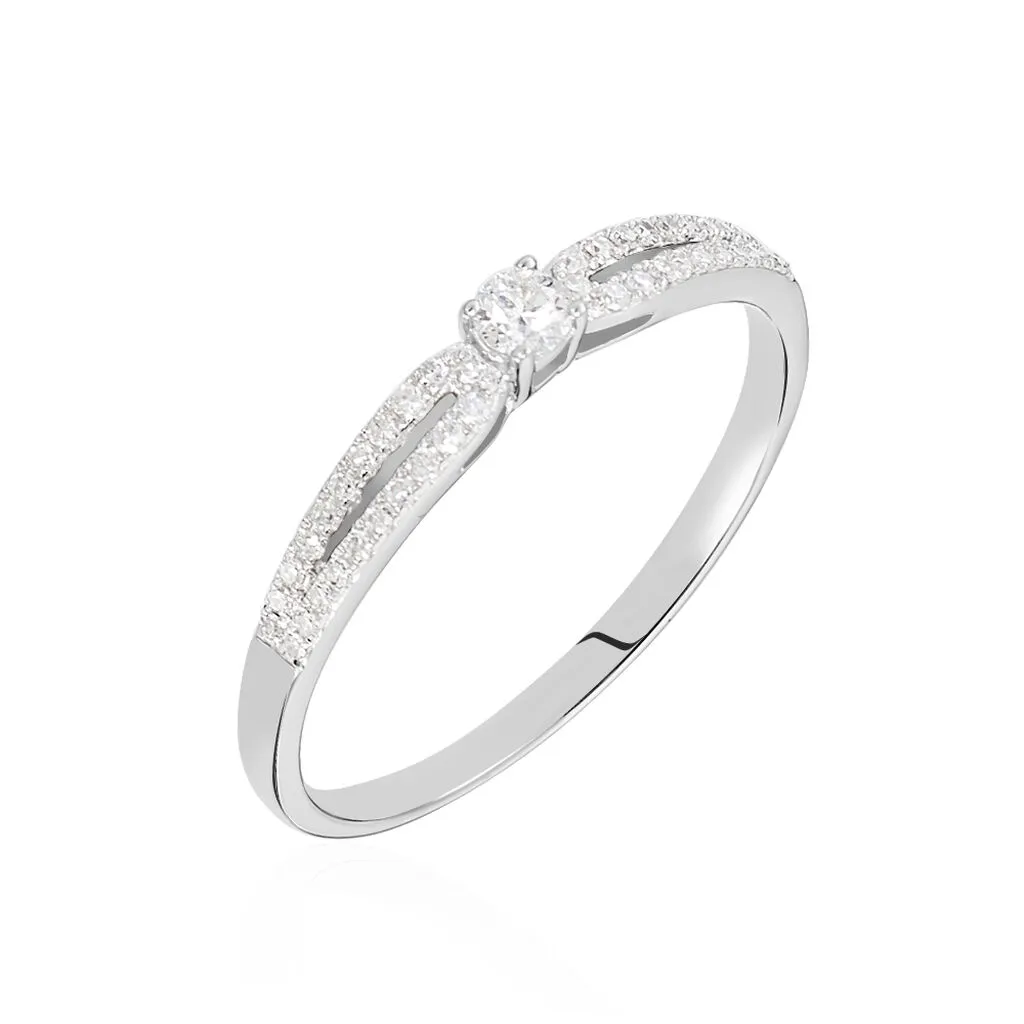 Histoire D'Or Bague Solitaire Katalina Or Blanc Diamant