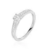 Histoire D'Or Bague Solitaire Aramis Or Blanc Diamant