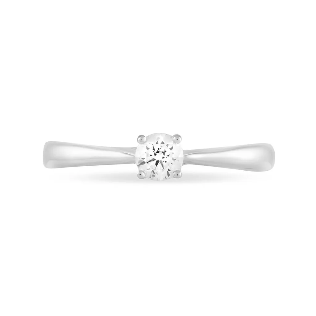 Histoire D'Or Bague Solitaire Victoria Or Blanc Diamant – Image 2