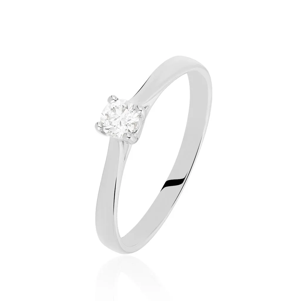 Histoire D'Or Bague Solitaire Victoria Or Blanc Diamant