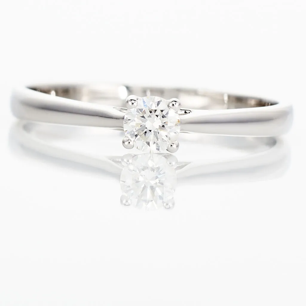 Histoire D'Or Bague Solitaire Victoria Or Blanc Diamant – Image 4