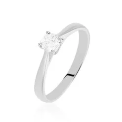 Histoire D'Or Bague Solitaire Victoria Or Blanc Diamant