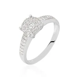 Histoire D'Or Bague Serena Or Blanc Diamant