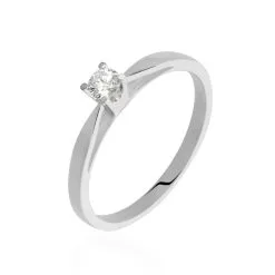 Histoire D'Or Bague Solitaire Celina Or Blanc Diamant