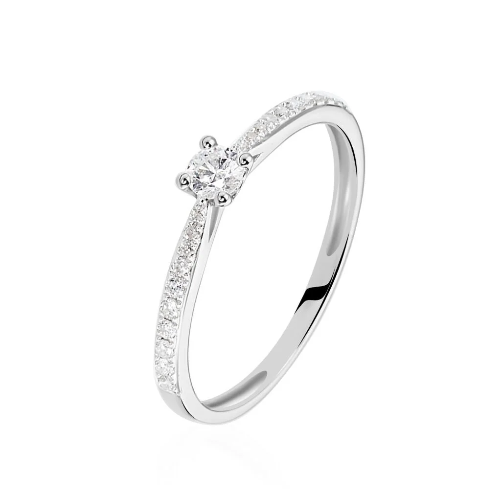 Histoire D'Or Bague Solitaire Laetitia Or Blanc Diamant