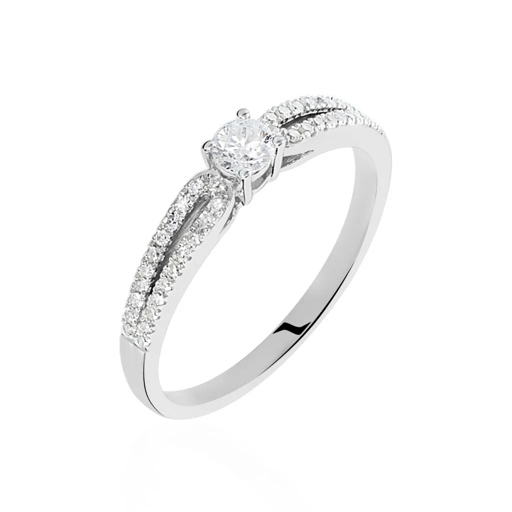 Histoire D'Or Bague Solitaire Katalina Or Blanc Diamant