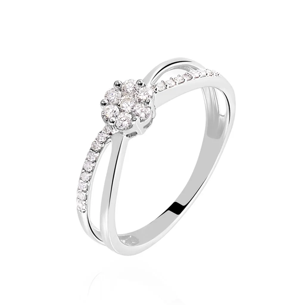 Histoire D'Or Bague Kuta Or Blanc Diamant