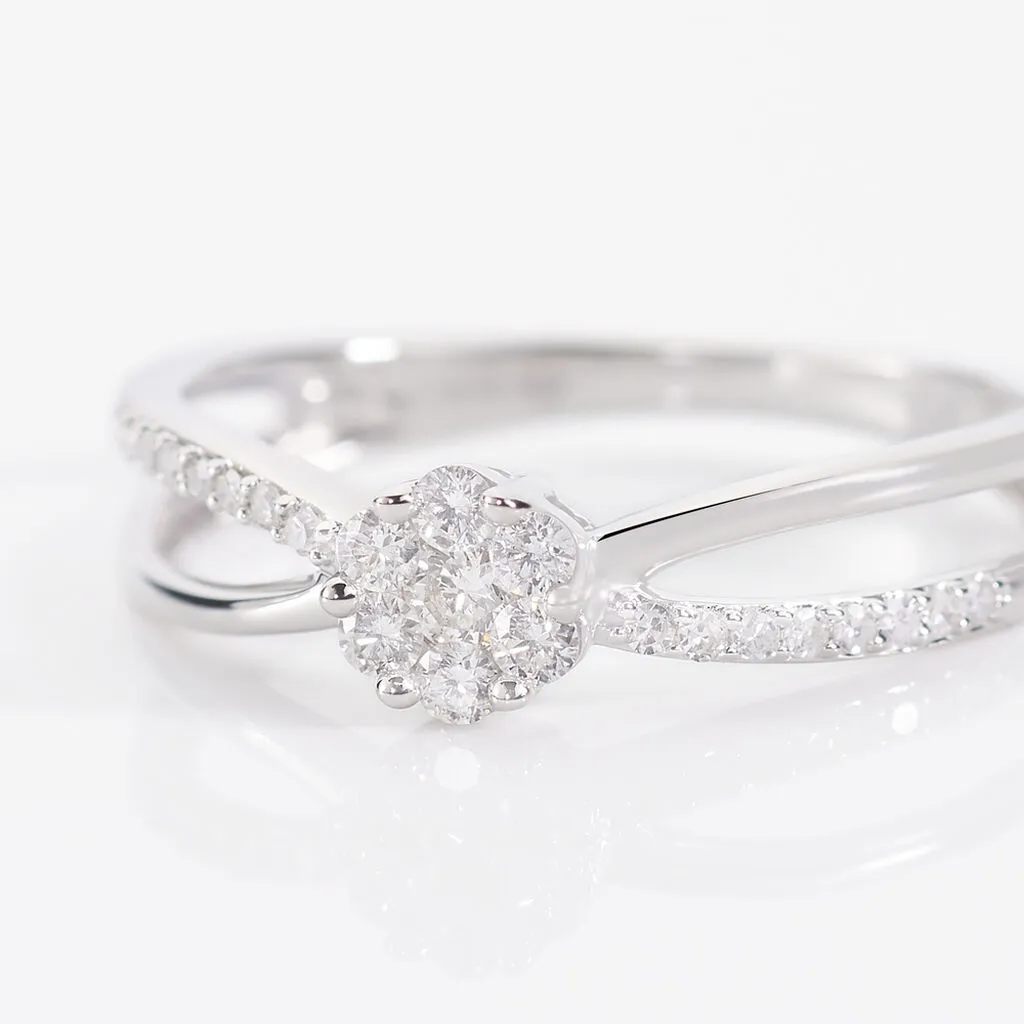 Histoire D'Or Bague Kuta Or Blanc Diamant – Image 4