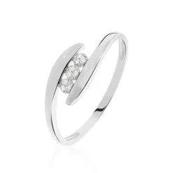 Histoire D'Or Bague Delphine Or Blanc Diamant