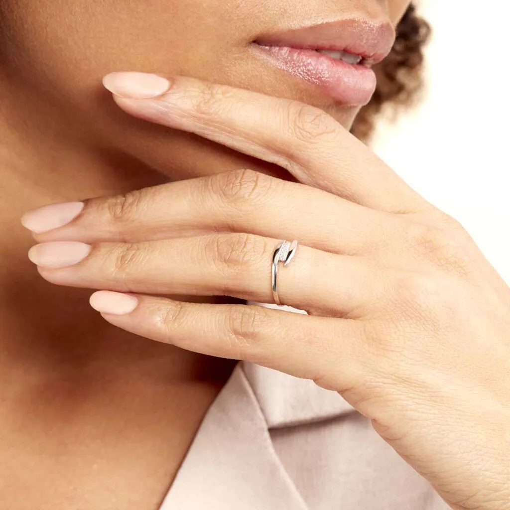 Histoire D'Or Bague Delphine Or Blanc Diamant – Image 5