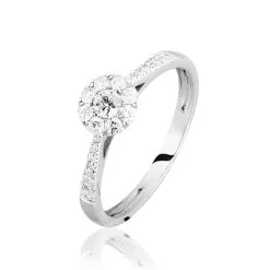 Histoire D'Or Bague Neptune Or Blanc Diamant