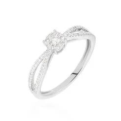 Histoire D'Or Bague Orphee Or Blanc Diamant