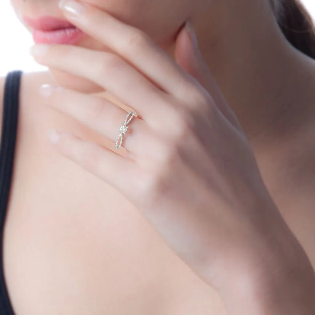 Histoire D'Or Bague Orphee Or Blanc Diamant – Image 4