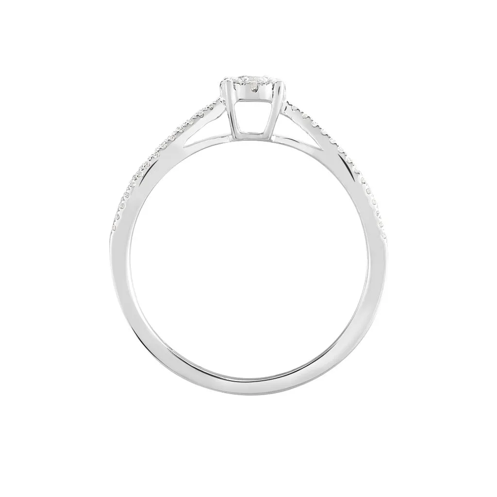 Histoire D'Or Bague Orphee Or Blanc Diamant – Image 3