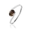 Histoire D'Or Bague Loriane Or Blanc Quartz Et Diamant