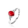 Histoire D'Or Bague Lea Or Blanc Rubis Et Diamant