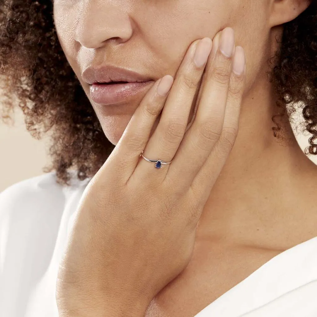 Histoire D'Or Bague Urana Or Blanc Saphir – Image 6