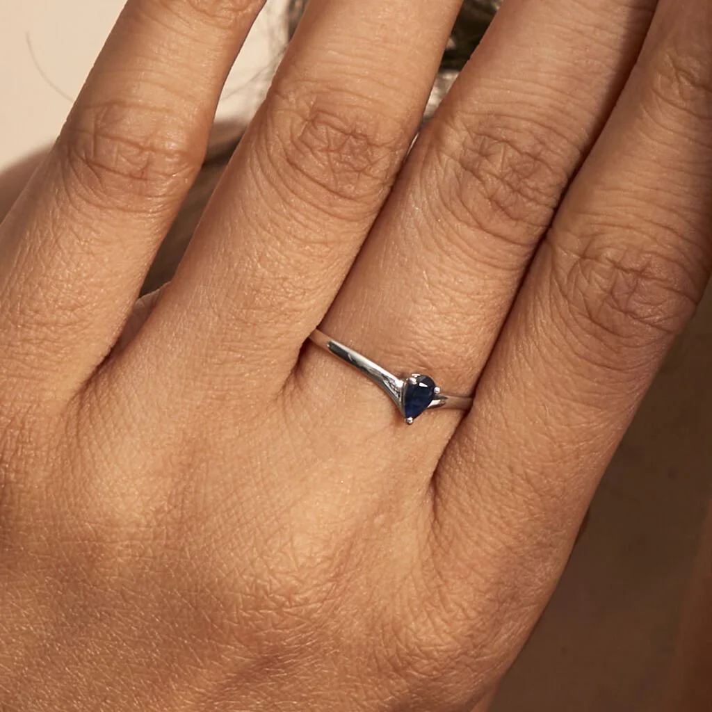 Histoire D'Or Bague Urana Or Blanc Saphir – Image 7