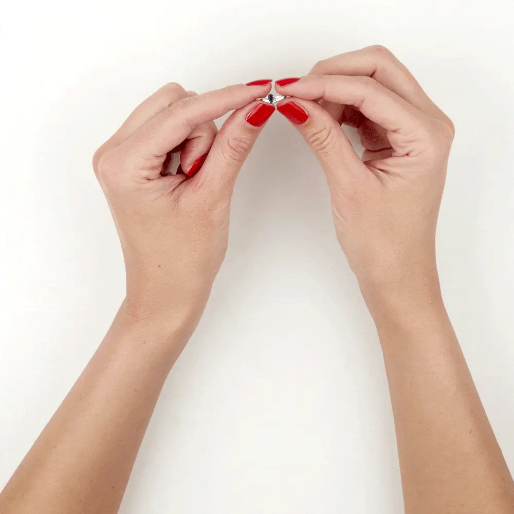 Histoire D'Or Bague Urana Or Blanc Saphir – Image 5