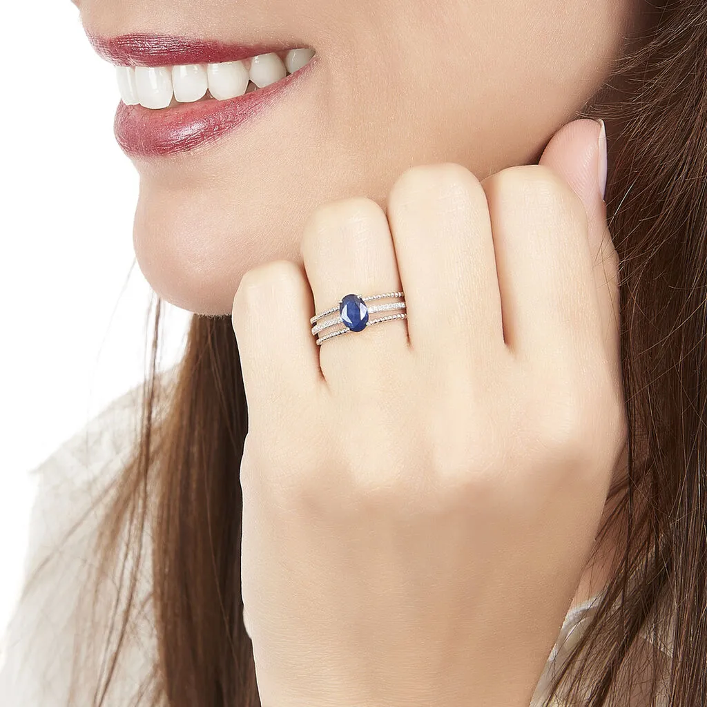 Histoire D'Or Bague Andrea Or Blanc Saphir Et Diamant – Image 4