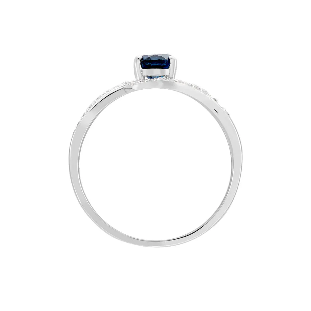 Histoire D'Or Bague Josyne Or Blanc Topaze Et Oxyde De Zirconium – Image 3