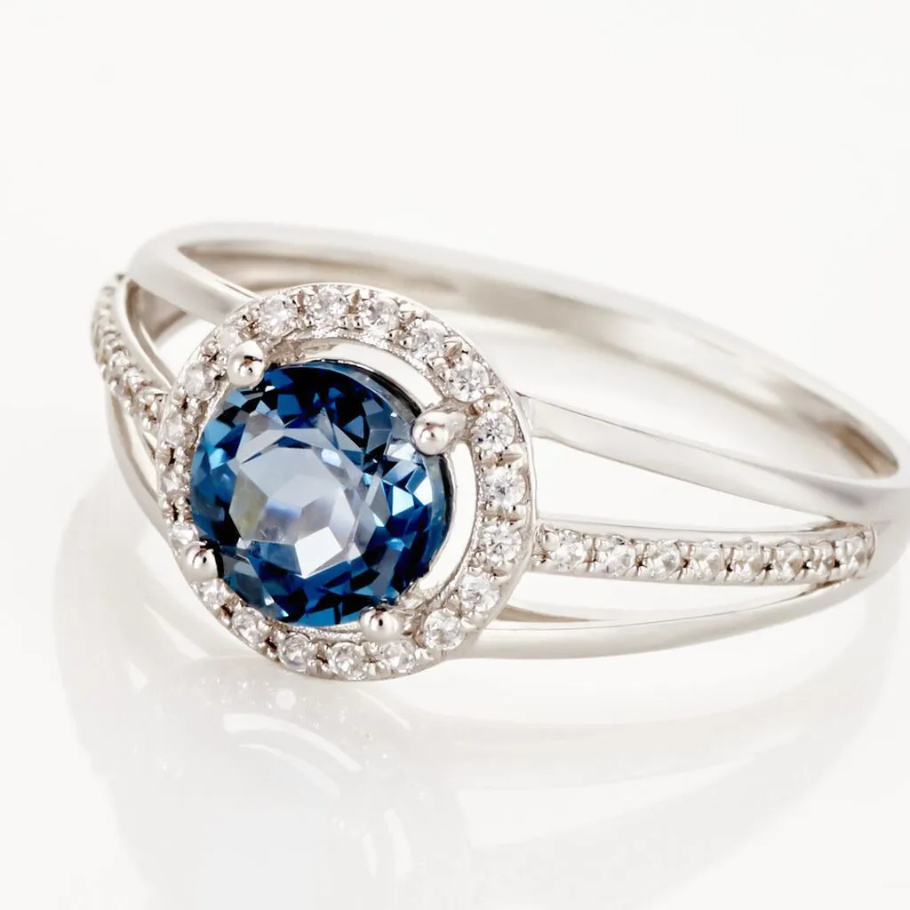 Histoire D'Or Bague Or Blanc Maeva Topaze Oxydes De Zirconium – Image 4