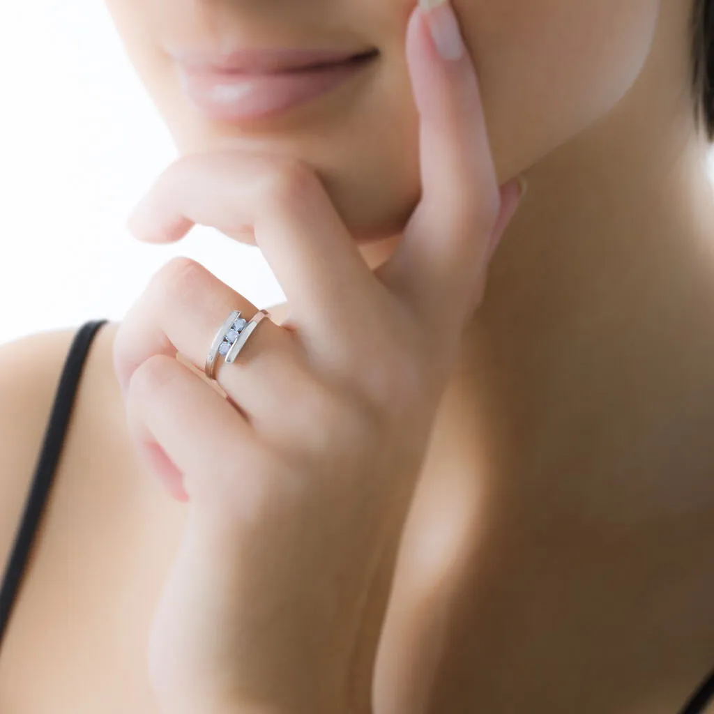 Histoire D'Or Bague Sally Or Blanc Topaze – Image 5