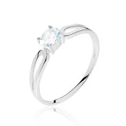 Histoire D'Or Bague Catheline Or Blanc Topaze