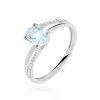 Histoire D'Or Bague Marie-eva Or Blanc Topaze Et Oxyde De Zirconium