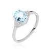 Histoire D'Or Bague Andreani Or Blanc Topaze Et Oxyde De Zirconium