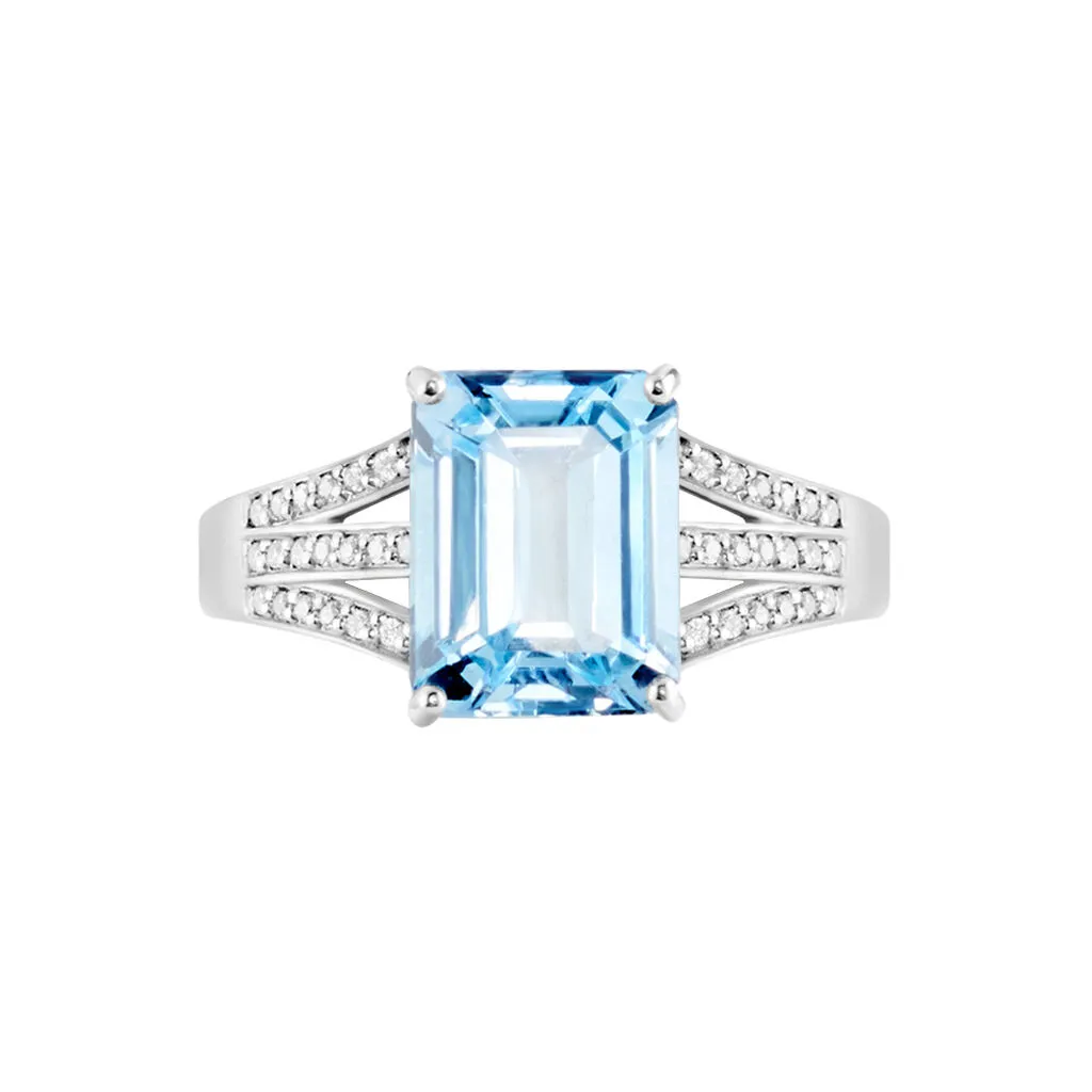 Histoire D'Or Bague Or Blanc Darryl Topaze Oxydes De Zirconium – Image 2