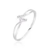 Histoire D'Or Bague Chamirame Or Blanc Oxyde De Zirconium