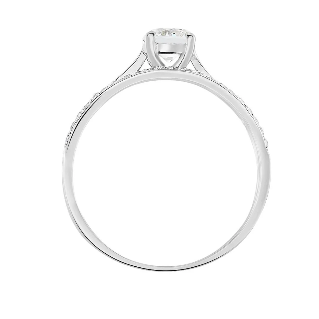Histoire D'Or Bague Solitaire Anatoline Or Blanc Oxyde De Zirconium – Image 3