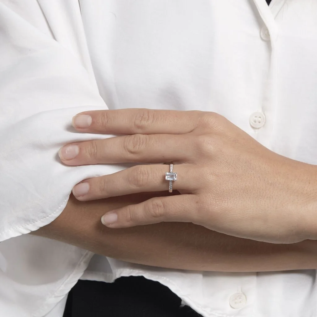 Histoire D'Or Bague Or Blanc Gesacus Oxyde De Zirconium – Image 5