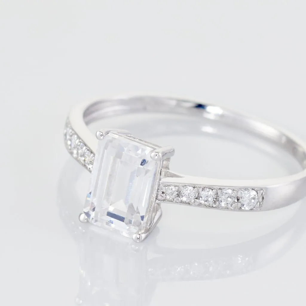 Histoire D'Or Bague Or Blanc Gesacus Oxyde De Zirconium – Image 4