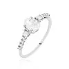 Histoire D'Or Bague Or Blanc Peadar Oxyde De Zirconium